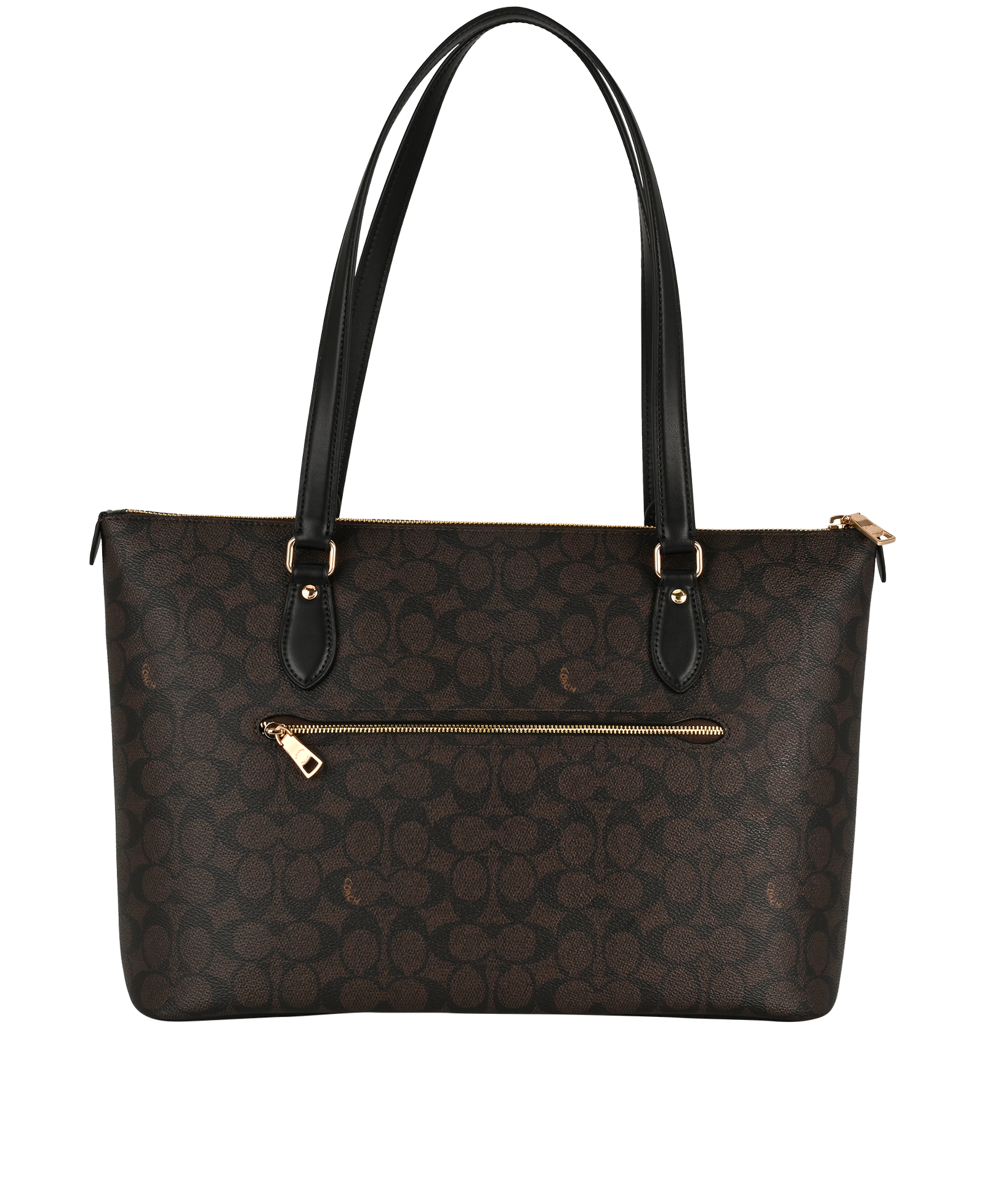 Gallery Tote, &pound;140, Handbags, Brown, Canvas/Leather, Back view